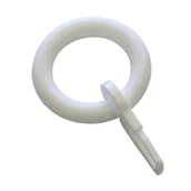 Akcesoria do wystroju okien - Kółko z agrafkami 10 sztuk, 11 mm, białe - miniaturka - grafika 1