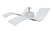 Leżaki ogrodowe - Zestaw leżanek ze stolikiem BELLO GIARDINO Successo, biały, 3 elementy - miniaturka - grafika 1