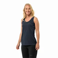Koszulki i topy damskie - Damska koszulka bez rękawów Jack Wolfskin CROSSTRAIL TANK W night blue - S - miniaturka - grafika 1
