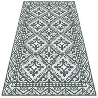 Dywany zewnętrzne - Dywan na balkon lub taras Geometryczny wzór kwiaty 100x150 cm - miniaturka - grafika 1