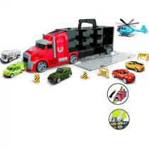 Zestaw samochodzików Ciężarówka walizka - Samochody i pojazdy dla dzieci - miniaturka - grafika 1