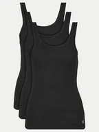 Koszulki i topy damskie - Calvin Klein Underwear Komplet 3 topów LV00QS7493 Czarny Regular Fit - miniaturka - grafika 1
