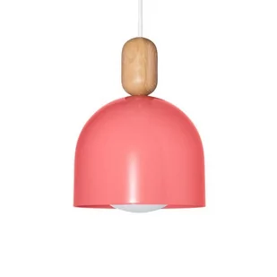 Loft Ovoi różowa lampa wisząca z białym przewodem KOLOROWE KABLE - Lampy sufitowe - miniaturka - grafika 1