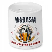 Skarbonki - Skarbonka Dla Marysi Majii na Urodziny na Prezent z Nadrukiem ze Zdjęciem + Opakowanie na prezent (wzór 02) - miniaturka - grafika 1