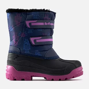 Granatowe śniegowce Lee Cooper LCJ-23-44-2007K niebieskie - Buty dla dziewczynek - miniaturka - grafika 1