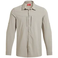 Koszulki sportowe męskie - Koszula męska Craghoppers NosiLife Pro Long Sleeved Shirt V Rozmiar: XXL / Kolor: beżowy - miniaturka - grafika 1