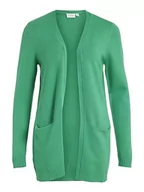Swetry damskie - Vila Damski kardigan Viril Open L/S Knit Cardigan-Noos, jasnozielony/szczegóły: ciemny melanż, XXL - miniaturka - grafika 1