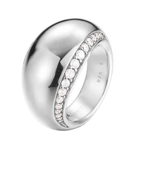 ESPRIT Women's Ring 925 Sterling Silver Cubic Zirconia Danae ELRG92307A Size 53 (16.9)