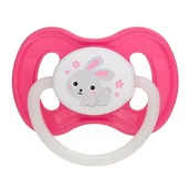Smoczki uspokajające - Canpol babies CANPOL SMOCZEK KAUCZUKOWY SYMETRYCZNY ""BUNNY&COMPANY"" 06 MIESIĘCY RÓŻOWY CAN 23/268_PIN - miniaturka - grafika 1