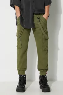 Alpha Industries spodnie Utility Pant męskie kolor zielony w fasonie cargo - Spodnie męskie - miniaturka - grafika 1