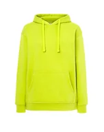 Bluzy męskie - Bluza dresowa  męska z kapturem kolor neon żółty roz.L - miniaturka - grafika 1