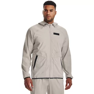Męska kurtka treningowa UNDER ARMOUR Project Rock Unstoppable Jacket - beżowa - Kurtki męskie - miniaturka - grafika 1