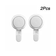 Zawiasy, okucia i inne akcesoria - Zestaw 2 plastikowych haczyków ściennych, mocny haczyk łazienkowy 5 KG, przyssawka prysznicowa, uchwyt na ręcznik, płaszcz kąpielowy - miniaturka - grafika 1