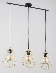 Kosmos lampa wisząca 3-punktowa czarna/złota 62241 - Lampy sufitowe - miniaturka - grafika 1