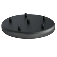 Akcesoria do oświetlenia - Duża metalowa osłonka sufitowa fi30cm lakierowana w kolorze czarnym strukturalnym - na pięć przewodów Kolorowe Kable - miniaturka - grafika 1