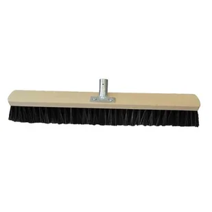 Zamiatacz L-600 mm, oprawa drewniana z kominkiem metalowym włosie mieszane SINPO - Miotły, szufle, mopy - miniaturka - grafika 1