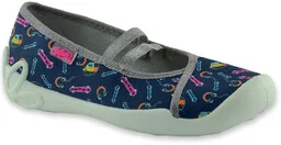Balerinki dziewczęce do szkoły Befado 116Y313 Blanca - Buty dla dziewczynek - miniaturka - grafika 1
