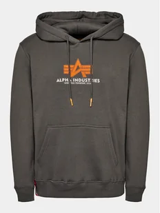 Alpha Industries Bluza Basic 178312 Szary Regular Fit - Bluzy męskie - miniaturka - grafika 1