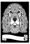 Kolorowanki, wyklejanki - Kolorowanka Welwetowa A4 Cocker Spaniel - miniaturka - grafika 1