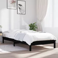 Łóżka - Lumarko Rama łóżka, 90x190cm, czarna,lite drewno sosnowe,3FT,pojedyncza - miniaturka - grafika 1