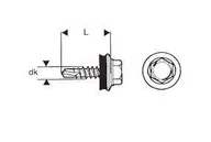 Wkręty - WKRĘT SAMOWIERTNY 4.8*35MM RAL 6029 - miniaturka - grafika 1
