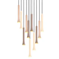 Lampy sufitowe - Kaskadowa lampa wisząca FIATO 352091117 Trio LED 3W 2300-4000K tubki czarny multikolor - miniaturka - grafika 1