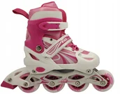 Rolki - Rolki dla Dzieci Dziecięce Regulowane Różowe Solidne KUBISPORT r. 31-34 - miniaturka - grafika 1