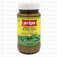 Szybkie dania obiadowe - Pikle indyjskie w oleju zielone chilli Priya 300g - miniaturka - grafika 1