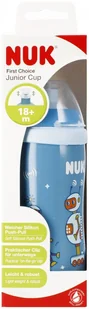 NUK Kubek 300 ml 18m Junior Cup niebieski - Butelki dla niemowląt - miniaturka - grafika 1