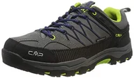 Buty dla chłopców - CMP Unisex dziecięce półbuty trekkingowe Rigel Low Shoes Wp do trekkingu i wędrówek, czarny - Czarny graffite Marine 35ud - 40 EU - miniaturka - grafika 1