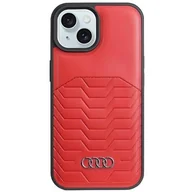 Etui i futerały do telefonów - Audi Synthetic Leather MagSafe iPhone 15 / 14 / 13 6.1" czerwony/red hardcase AU-TPUPCMIP15-GT/D3-RD - miniaturka - grafika 1
