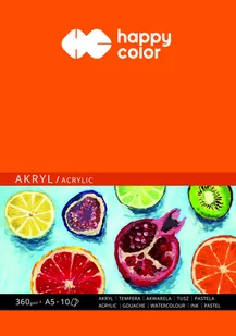 Happy Color Blok do akrylu ART A5 10 arkuszy 360g - Zeszyty szkolne - miniaturka - grafika 1