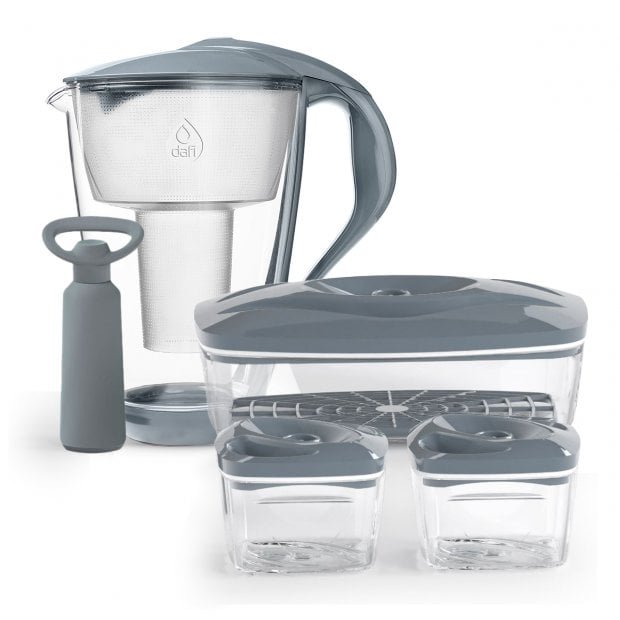 Dzbanek szklany Crystal stalowy SeeYoo 3 stalowe