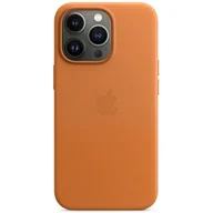 Etui i futerały do telefonów - Apple Skórzane etui iPhone 13 Pro złocisty brąz - miniaturka - grafika 1