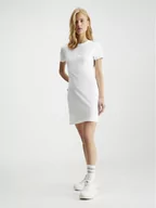 Sukienki - Calvin Klein Sukienka w kolorze białym - miniaturka - grafika 1