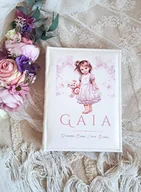 Pamiątka Chrztu Świętego - ALBUM DZIEWCZYNKA z metryczką, prezent na roczek, chrzest, personalizowany - miniaturka - grafika 1