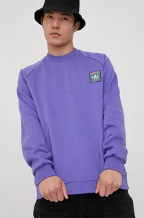 Bluzy męskie - Adidas Originals Originals bluza męska kolor fioletowy z aplikacją - grafika 1
