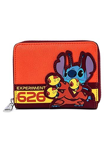 Loungefly Lilo & Stitch Experiment 626 - Stitch damski portfel, wielokolorowy, sztuczna skóra,