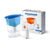 Dzbanki filtrujące - Dzbanek filtrujący Aquaphor Standard 2,5 l z wkładem B15 niebieski - miniaturka - grafika 1
