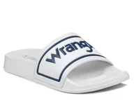 Klapki i japonki męskie - Klapki męskie basenowe białe piankowe lekkie Wrangler Averell Slider-46 - miniaturka - grafika 1