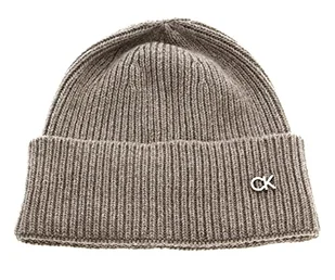 Calvin Klein Damska czapka Re-Lock Inna, Głęboki szarobrązowy, Rozmiar uniwersalny - Czapki damskie - miniaturka - grafika 1