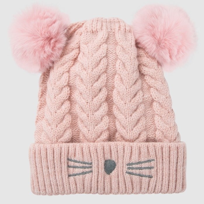 Czapka dziecięca Cute Cat-Pink KP12370
