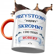 Kubki - Kubek Pomarańczowy dla Roberta Kolegi na Prezent z Nadrukiem ze Zdjęciem + Opakowanie na prezent (wzór 04) - miniaturka - grafika 1