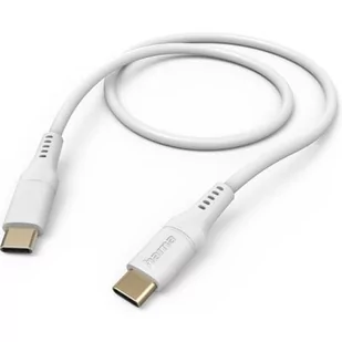 Kabel HAMA Ładujący/data Flexible USB-C - USB-C 1.5m Biały - Kable - miniaturka - grafika 1