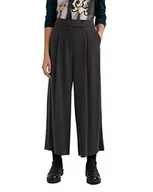 Spodnie damskie - Desigual Tkane długie spodnie damskie, Czarny, S - miniaturka - grafika 1