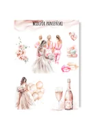 Scrapbooking - Naklejki dla panny młodej wieczór panieński ślub wesele do dekoracji różowe Naklejki dla panny młodej wieczór panieński ślub wesele do dekoracji róż.. - miniaturka - grafika 1