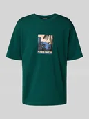 Koszulki męskie - T-shirt o kroju relaxed fit z czystej bawełny model ‘BEANE’ - miniaturka - grafika 1