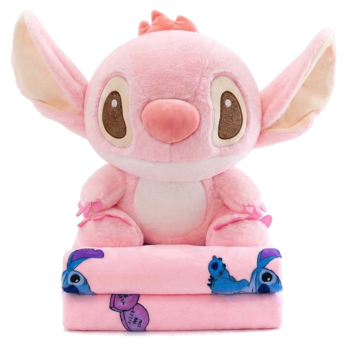 MASKOTKA PLUSZOWA STICH MIŚ PLUSZAK PRZYTULANKA STITCH z KOCYKIEM