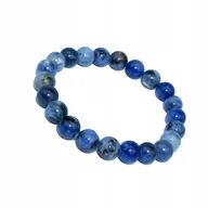 Bransoletki - Bransoletka naturalny SODALIT kule 8mm gumka, bez marki, AG00000711 - miniaturka - grafika 1