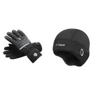 Rękawiczki rowerowe - Rękawice Rowerowe Ocieplane Zimowe Żelowe M Czapka POD KASK ROWEROWY ZIMA - miniaturka - grafika 1